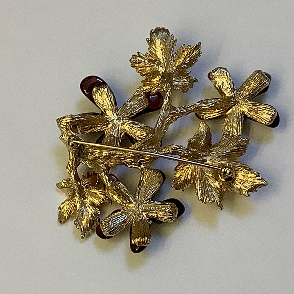 Vintage Larger size Tree Branch and Flower Swoboda Brooch - Picture 9 of 10